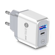 기존 Apple PD 20W USB 타입 C 충전기 LED 어댑터 빠른 충전 아이폰 12 11 Pro Max X Xs Xr 7 AirPods iPad 화웨이 Xiaomi LG 삼성, EU-White, EU-White