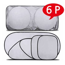 자동차 (햇빛가리개 C타입 6p) 차량용 앞유리창 앞창문 옆유리 전면 뒷유리 햇빛가리개 열차단 햇빛차단 커버