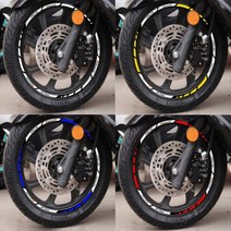 바이커즈 오토바이 NMAX125 야마하 튜닝데칼 휠라인 휠테이프 휠스티커 BIKERS, 레드
