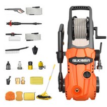 로니고몰 고압 세차기 세척기 자흡식 휴대용 가정용 자흡 분사기 청소기 차량용 자동차 전기 고출력, 1. 짧은 고압세척건(10m 호스), 1개