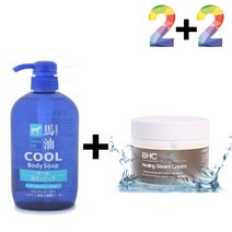 샤워 각질제거 약산성 시카케어 바디워시 냄새좋은 대용량 블랙헤드제거 미끌거림없는 오일프리 아하 등드름 쿨 모공케어 여름 가드름 천연 순한 클렌징, 쿠팡1 쿨바디워시(파랑) 2개_사케발효크림 2개, 쿠팡1 본상품선택