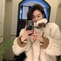 여자 겨울 양털 무스탕 스타일 뽀글이 자켓 블랙프라이데이