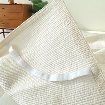순면 고정밴드 피그먼트 패밀리 침대패드, K, 베이지