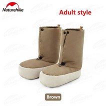 구수 토퍼 신발 경량 따뚯한 신발 가벼운 슬리퍼 naturehike 겨울 따뜻한 구스 다운 신발 커버 초경량 농축 750fp 미끄럼 방지 야외 하이킹 캠핑 발 커버 t -5℃