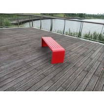 철제의자 마당벤치 정원벤치 공원벤치 의자 야외 벤치, 120 cm 40 cm 45 cm 레드