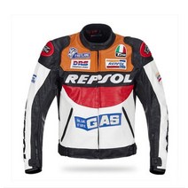 오토바이자켓 오토바이조끼 바이크자켓 바람막이 DUHAN 남자의 모토 rcycle 자켓 크로스 레이싱 REPSOL PU, Orange