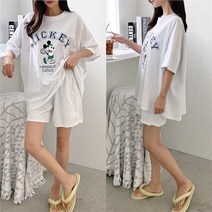 쉬즈미 (TRS-1574)스파클 테니스 루즈핏 반바지 세트 빅사이즈 (8780076)