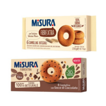 미주라 통밀도넛츠 230g x 2p + 초코칩 통밀 도넛츠 230g x 2p, 30세트