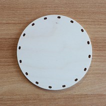 라탄공예재료 나무합판 자작나무 100x100 원형 우드플레이트 4T, 레드오크