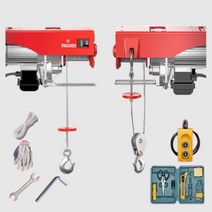 전동윈치 호이스트 미니 리프트 크레인 도르래 무선 운반 체인블럭 소형 고출력 산업용 와이어, 1500kg, 1개
