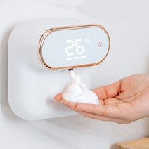 Neirny 자동 핸드워시 디스펜서 비접촉 대용량 스마트 손세정기 벽걸이식 주방 육실 거품세정기, 화이트