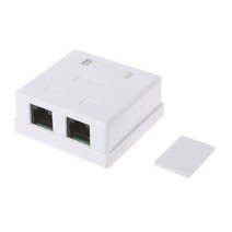 RJ45 정션 박스 CAT5E 네트워크 커넥터 2 포트 데스크탑 확장 케이블 박스, 한개옵션0