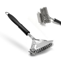 정품 프리미엄 XL 45.7cm(18인치) 그릴 브러시 및 스크러버 도구 BBQ 스크레이퍼 스테인리스 그레이트 클리너용 - 도자기/웨버/숯 가스 그릴용 (브리스틀 프리 XL)