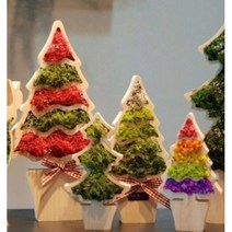 크리스마스 삼각 나무 모스틀 인테리어소품 우드액자, 선택1. 삼각 나무 모스틀 대