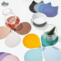 엘로니파파 워터드롭 핸들 실리콘 컵받침 티코스터, 코랄레드, 01)아크