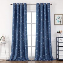 WEST LAKE 나뭇잎 자카드 커튼 241.3cm(95인치) 길이 천연 리넨 질감 자수 보태니컬 패턴 패널 그로밋 빛 필터링 Drpaes 농가 창문 트리트먼트 침실 거실용 127, 50