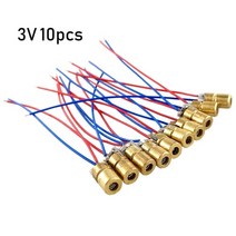 다기능레이저수평기 광파기 판매 13510pcs 조정 가능한 도트 크로스 다이오드 모듈 650nm 6mm 35v 5백만 다이오드 와트 미니 레드 구리 헤드, 10개 3v, 1개