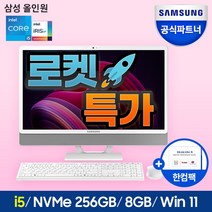 삼성 일체형PC 올인원PC 인텔 i5탑재 24형 데스크탑 컴퓨터 Iris Xe Graphics WIN11 정품탑재, WIN 11, DM530ADA-L58A
