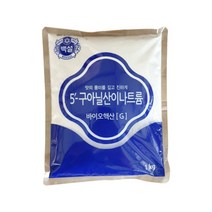 CJ 백설 조미료 MSG 5-구아닐산이나트륨 1kg 바이오핵산 G, 1개