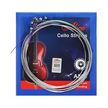 앨리스 A803 첼로 스트링 스틸 코어 니켈 실버 상처 니켈 도금 볼 엔드 합금 권선 44 cellos에 적합, [04] C4th