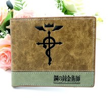 pu khaki short wallet of jojo pirate king 해골 데스 노트 페어리 테일 토토로 소드 아트 온라인 attack on titan with coin po, 풀메탈 -1