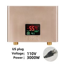 미니온수기 순간 물데우기 용량 욕실 욕조 저장, 110V-3000W-US Gold_CHINA