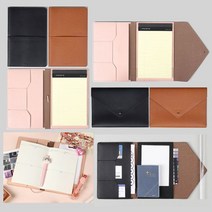 슈프림 노트패드 A5 메모패드 바인더 가죽 커버 리갈Ae9000eA, 03 2단형 핑크