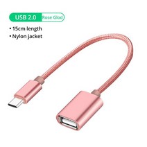 CHAIX 유형 USB C OTG 접합기 여성 변환기 케이블 저속한 드라이브 독자 쥐 Gamepad 정제 usbc 이동 전화 2.0 연결 관, Rose Gold OTC Cable