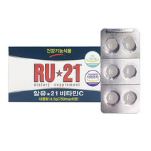 빠른 배송 RU21 알유21 6정 12갑 비타민C, 1박스 72정