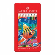 파버카스텔 수채 색연필 12색 틴케이스, 1개