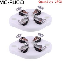 진공광 앰프 4Pin 튜브 소켓 GZC4-1 2A3 FU-811 274A 572B FU811 300B 진공관 증폭기 오디오 HIFI diy에 대 한 세라믹 빈티지 밸브, [01] Tin-Plated-2PCS