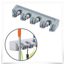 마대 구걸이 정리 걸이 대걸레 거치대 구정리 청소도 밀대 빗자루 구함, 4공 청소도구걸이(그레이)