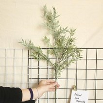 인조대나무 몰려든 잎 긴 가지 꽃꽂이 녹색 플라스틱 인공 꽃 인조 단풍 크리스마스 장식 식물 유칼립투스