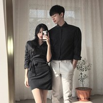 커플시밀러룩 봄 셔츠원피스 세트