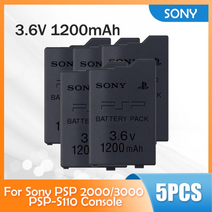 Sony 3.6v 1200mah 리튬 충전식 배터리 sony psp2000 psp3000 psp 2000 3000 psp-s110 플레이 스테이션 휴대용 컨트롤러, 5개