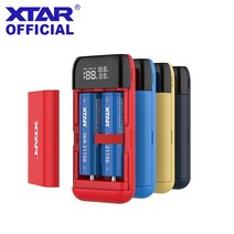 XTAR 보조베터리 18650 배터리 충전기 PB2S QC3.0 빠른 충전 21700 20700 18700 충전식 배터리 18650 충전기 보조베터리|Chargers|