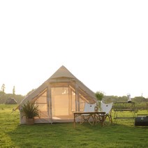 Valamora 에어폴대 감성 면텐트 6.3 에어빔 쉘터 글램핑 (재고보유)관부가세 포함한 가격!, 골드계열