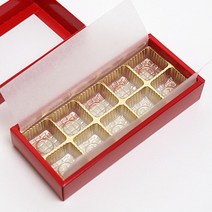 심플 레드 10구 초콜릿박스 19.2 x 7.8 x 3.5cm, 1개