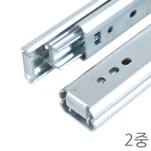 명가철물 이중레일 27폭 서랍 가구 고하중레일 슬라이딩 볼레일 광폭, 이중레일27폭 200mm, 1개