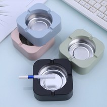 재털이 재떨이 휴대용 가정용 업소 사각 4color, 핑크CM001602