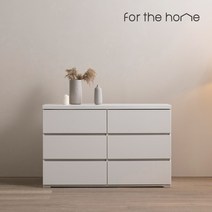 포더홈 메이든 1200 와이드 3단수납 서랍장, 화이트