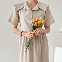 빅사이즈 린넨원피스 봄 여름 간절기 A라인 원피스 마 66~88