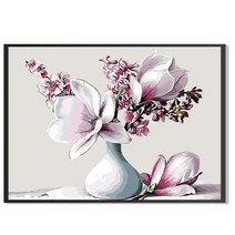 SUN 꽃 장식 그림 5D보석십자수, 30*40