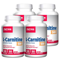 재로우 L-카르니틴 500mg 캡슐 글루텐 프리, 100정, 4개