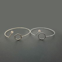 클레이앤데코 오픈프레임 팔찌, 원형 골드