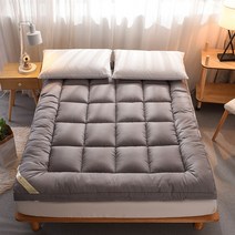 두꺼운 침대 매트리스 토퍼 소프트 가정용 기숙사, 그레이 벨벳 100x200cm