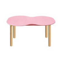 오뚝이책상(원목다리)(650mm)(4~6학년) H62-2 입식용 어린이집책상 돌봄교실책상 유치원책상 공부방책상, 분홍(원목다리650mm)