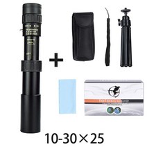 고배율 천체망원경 입문용 천체관측 굴절 달휴대용 강력한 10-300x40 Hd 줌 망원경 고품질 금속 단안 장거, 03 10x30x25 set1, 03 10x30x25 set1