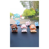 귀여운 풍차 피규어 차량용장식 인형 자동차 꾸미기, 돼지