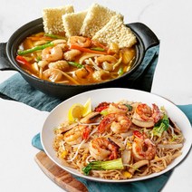 애슐리 타이 시푸드 팟타이 2인분+해물 누룽지탕 2인분 총 4인분, 옵션1) 팟타이 2인분+해물 누룽지탕 2인분